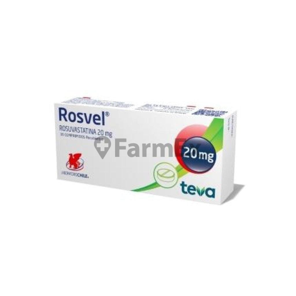 Rosvel 20 mg x 30 comprimidos susc-1 de 3 meses Farmex-Suscripciones-Persistente